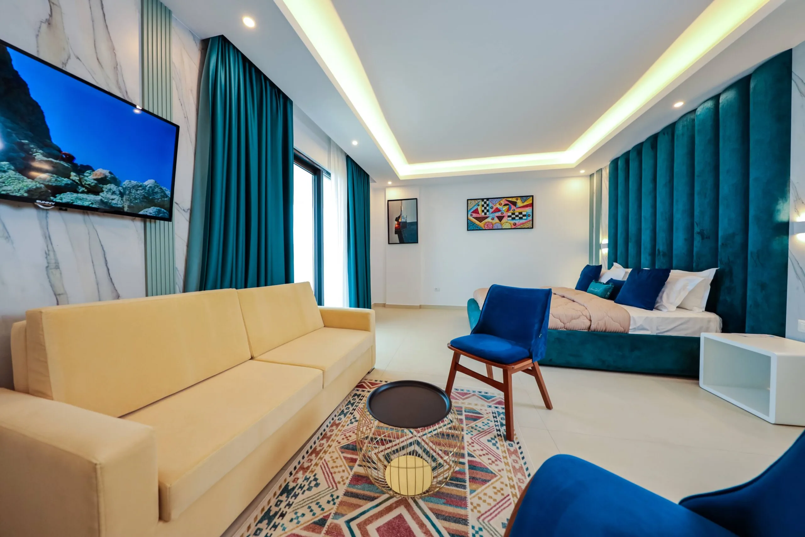 Standard Suite with sea view at Tanushaj Beach Resort — double room with balcony, Shëngjin Albania