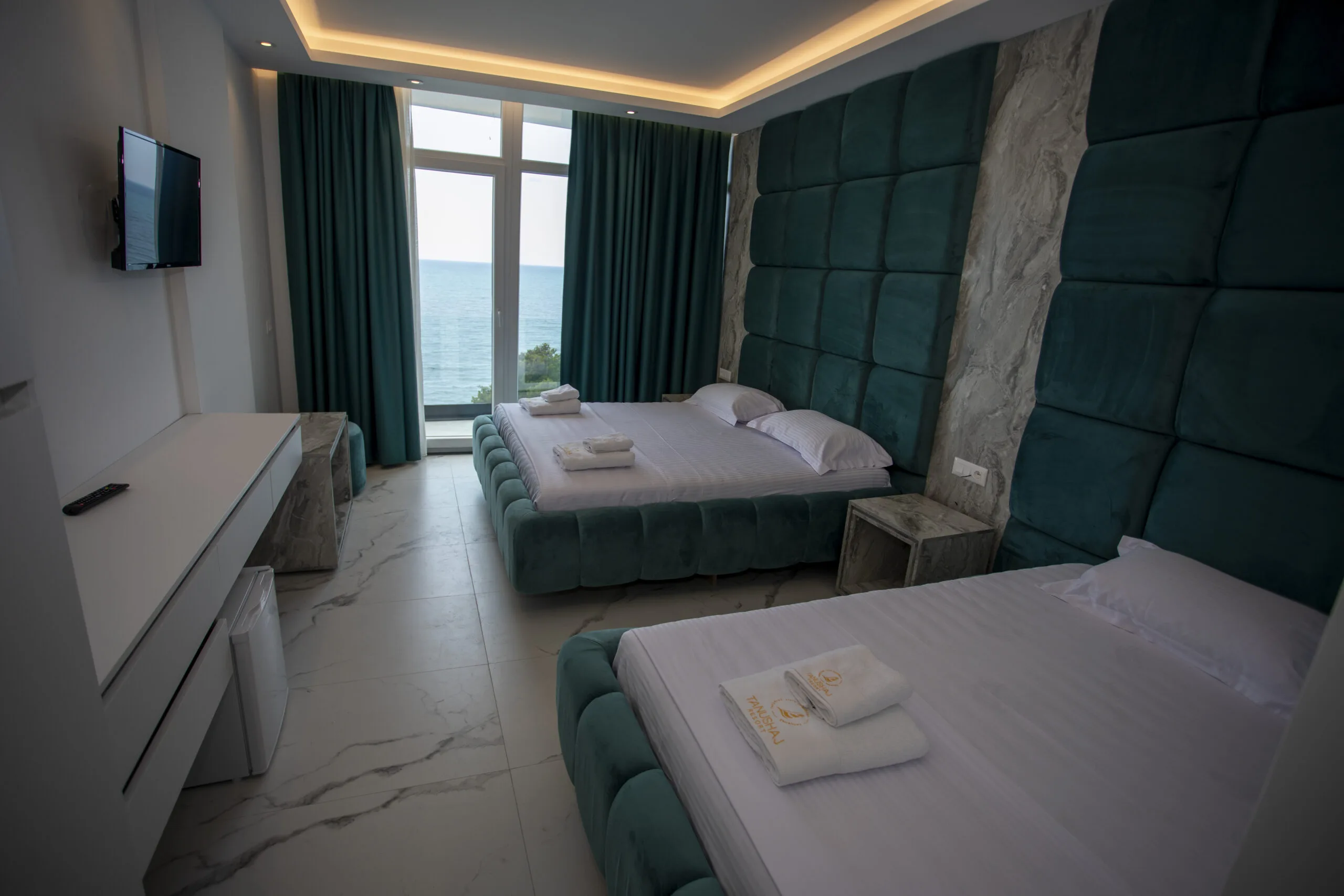 Triple Room at Tanushaj Beach Resort — family room for 3 guests with balcony, Shëngjin Albania