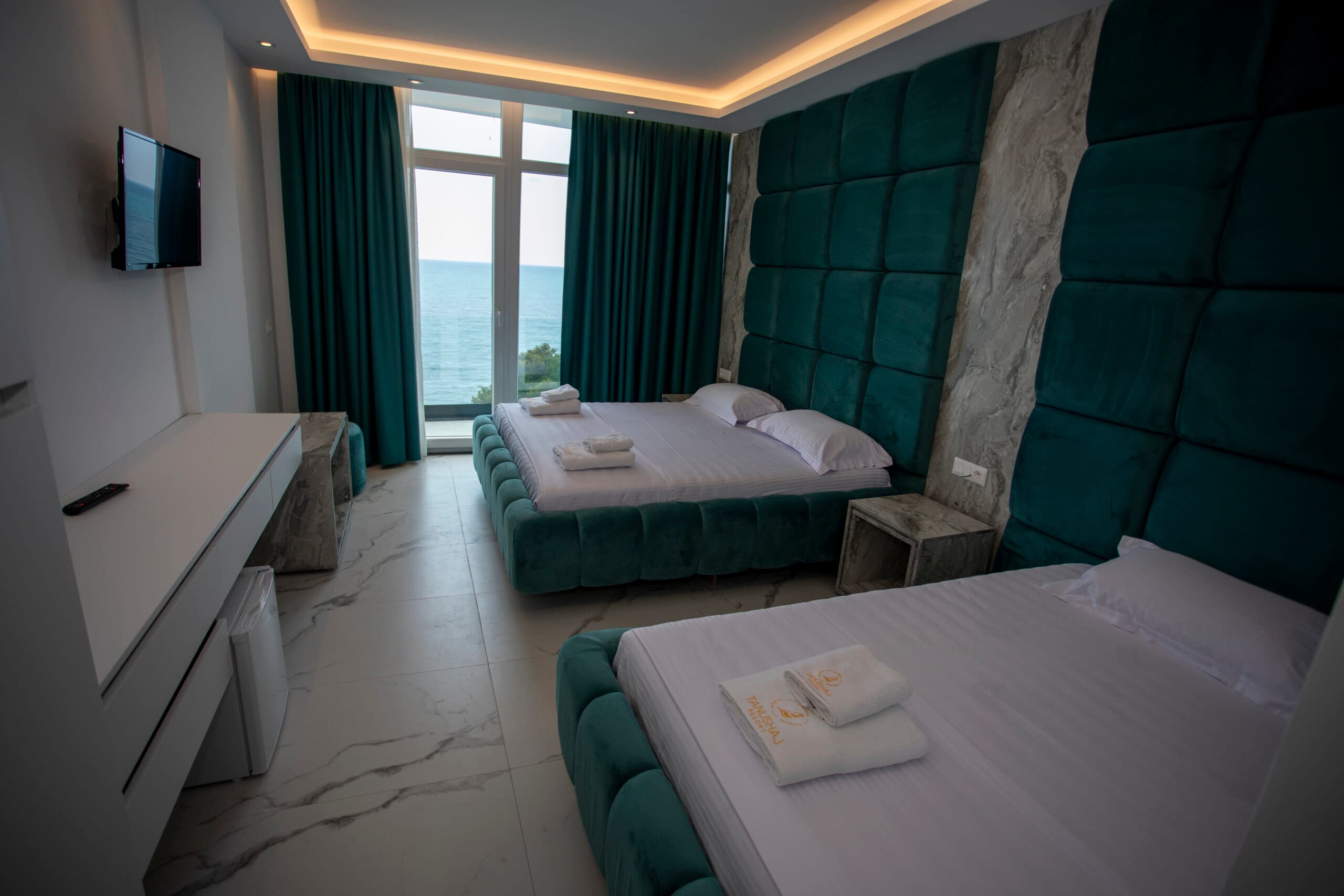 Triple Room at Tanushaj Beach Resort — family room for 3 guests with balcony, Shëngjin Albania